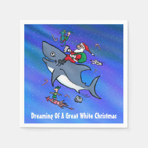 Serviette En Papier Rêver D'Une Grande Personnalité De Noël De Requin 