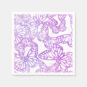 Serviette En Papier Rêves papillons (Lavande)