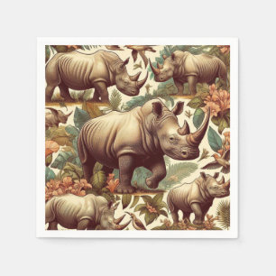 Serviette En Papier Rhino vintage sans fil