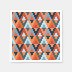 Serviette En Papier Rhombus colorés et triangles motif