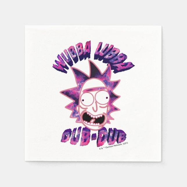 Serviette En Papier RICK ET MORTY™ | Dub-Dub Lubba Wubba (Devant)