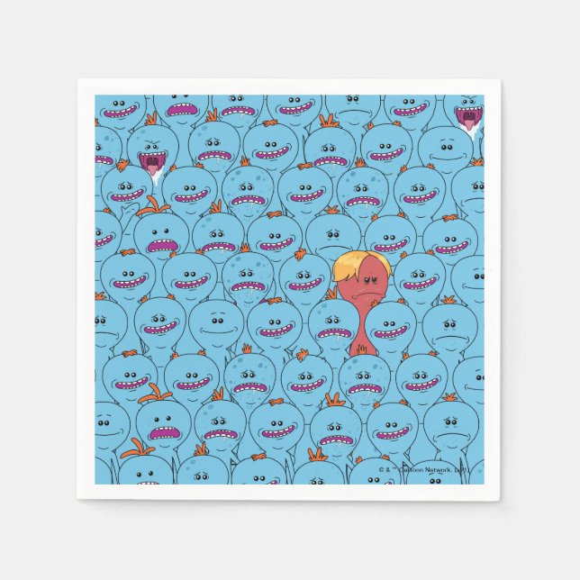 Serviette En Papier RICK ET MORTY™ | Kirkland M. Meeseeks (Devant)