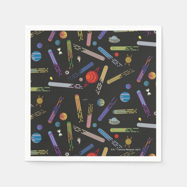 Serviette En Papier RICK ET MORTY™ | Motif de la comète spatiale (Devant)