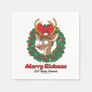 Serviette En Papier Rick et Morty Reindeer Morty Merry Rickmas