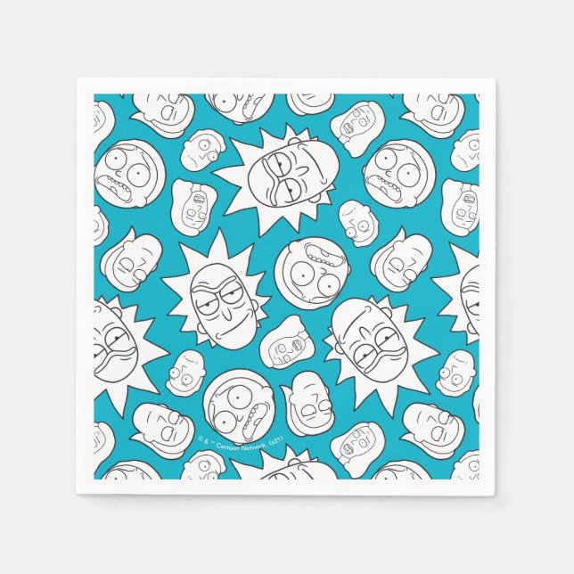 Serviette En Papier RICK ET MORTY™ | Smith Family Head (Devant)