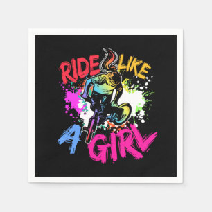 Serviette En Papier Ride Comme Une Fille BMX Biker Idée Cadeau