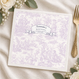 Serviette En Papier Rideau de douche à motif floral vintage lilas toil