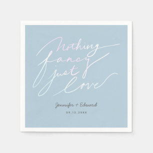 Serviette En Papier Rien de fantaisie Juste Amour Citation Mariage