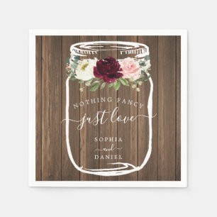 Serviette En Papier Rien de fantaisie Juste Amour Mariage