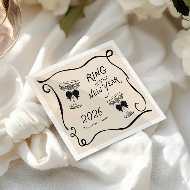 Serviette En Papier Ring in the New Year Paper Napkin (Créateur téléchargé)