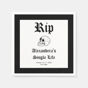 Serviette En Papier Rip Une Vie Jusqu'À La Mort Do Us Party Bacheloret