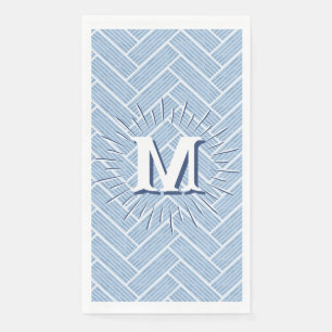 Serviette En Papier Ripple Herringbone en Ardoise Personnalisé