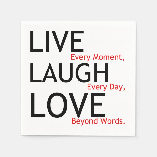 Serviette En Papier rire vivant amour (Devant)