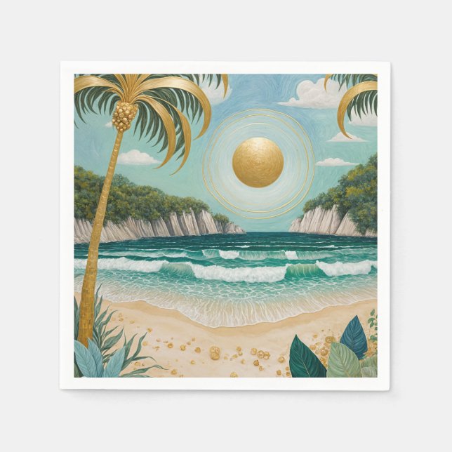 Serviette En Papier Rives d'or (Devant)