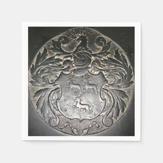 Serviette En Papier Roane Manteau d'armoiries Cocktail Napkin (Devant)