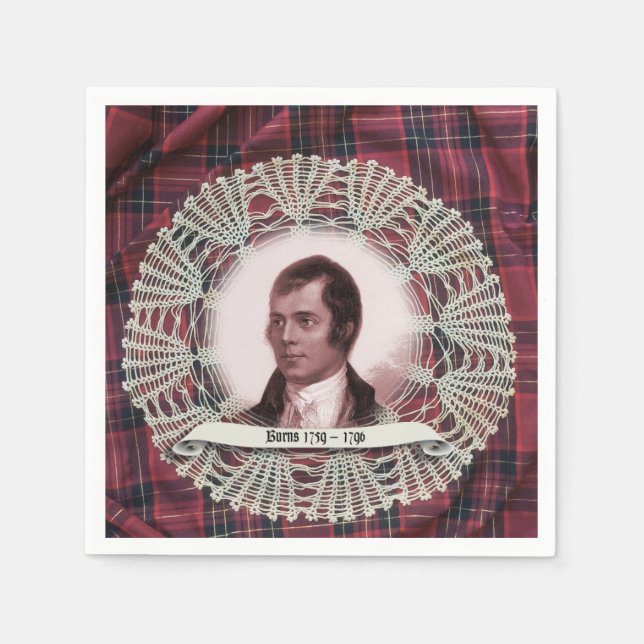 Serviette En Papier Robbie Burns Highland (Devant)