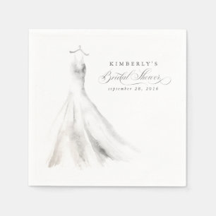 Serviette En Papier Robe de mariée élégante bohème de rêve