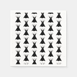 Serviette En Papier Robe de soirée noire