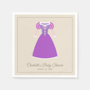 Serviette En Papier Robe Disney Rapunzel   Baby shower fille