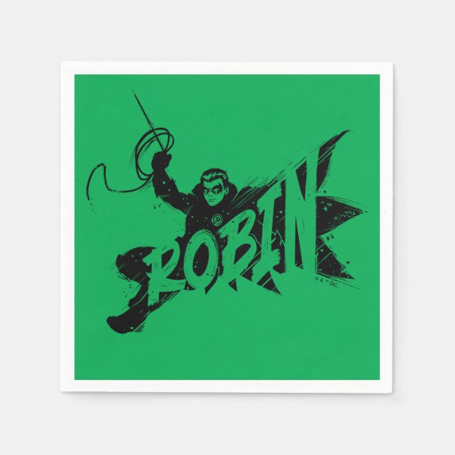 Serviette En Papier Robin Ink Nom de la brosse (Devant)