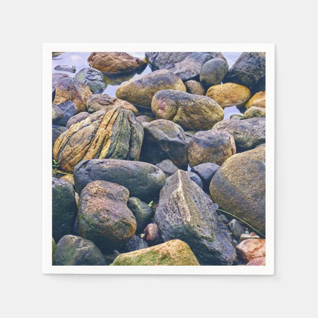 Serviette En Papier Rochers colorés (Devant)