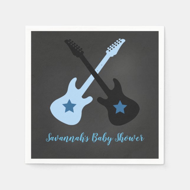 Serviette En Papier Rock a Bye Rockstar Rock Star Napkins (Devant)