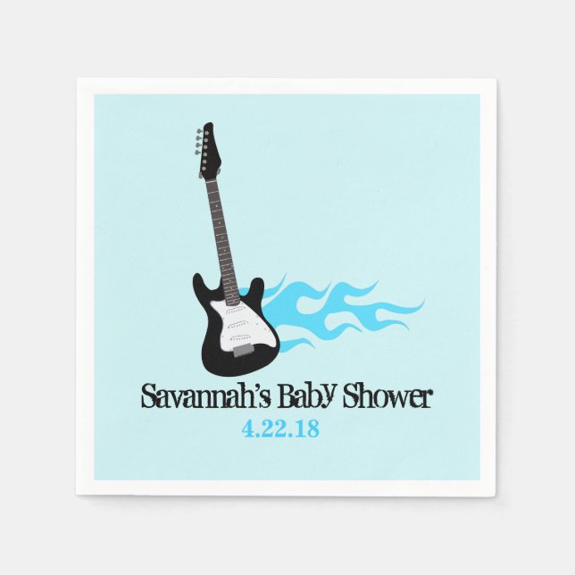 Serviette En Papier Rock Star Baby Custom Party Napkin (Devant)