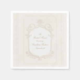 Serviette En Papier Rococo de famille pour une fête prénuptiale