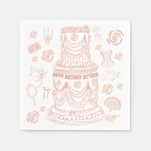 Serviette En Papier Rococo Soft Renaissance Coquette Party