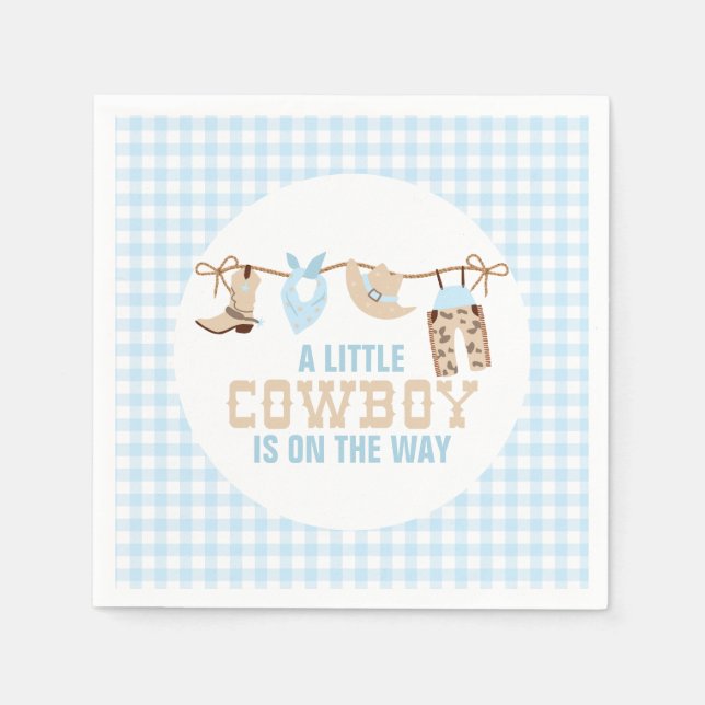 Serviette En Papier Rodeo Western Cowboy Baby shower (Devant)