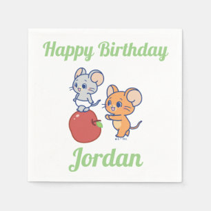 Serviette En Papier Rollage Anime Tuffy et Jerry Apple