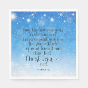 Serviette En Papier Romains 15:5 Bible Verse Papier serviettes