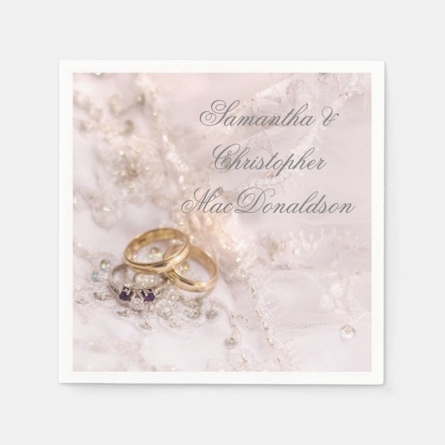 Serviette En Papier Romantique assez chic élégant (Devant)