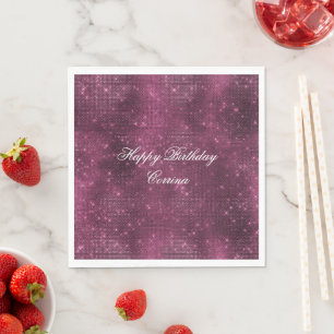 Serviette En Papier Romantique Bourgogne étincelante Anniversaire