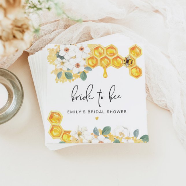 Serviette En Papier ROMY Rustique Bumble Bee Floral Fête de Mariage (Créateur téléchargé)