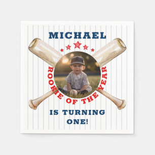 Serviette En Papier Rookie De L'Année Baseball Anniversaire