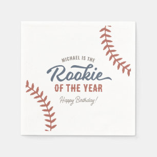 Serviette En Papier Rookie de l'année Baseball fête d'anniversaire