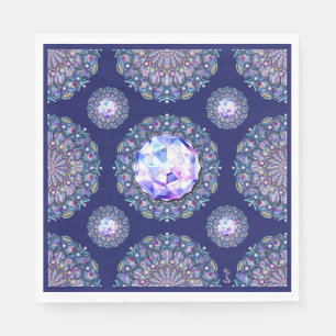 Serviette En Papier Rosace bleue