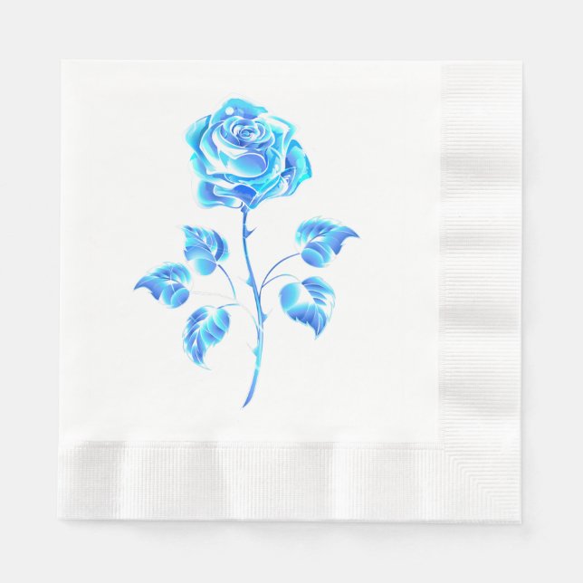 Serviette En Papier Rose bleu brûlant (Devant)