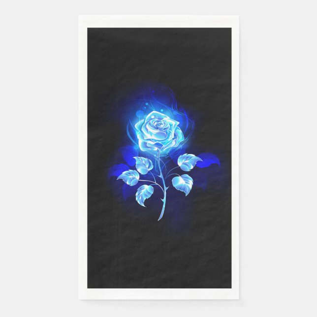 Serviette En Papier Rose bleu brûlant (Devant)