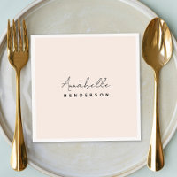 Rose clair monogramme | Minimaliste moderne Femini