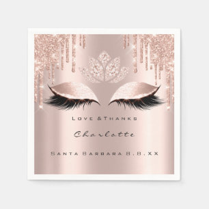 Serviette En Papier Rose de l'Eyes  Gold Parties scintillant Drift Dia
