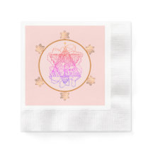 Rose Élégant papier étoile juive serviettes