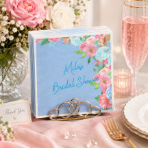 rose et bleu floral
