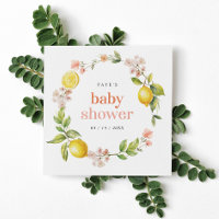 rose et jaune | Baby shower floral au citron