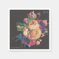 Rose foncé Botanique Pied Mariage table