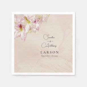 Serviette En Papier Rose Gold Azalea Mariage