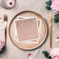 Rose Gold - Blush Pink Parties scintillant Nom du
