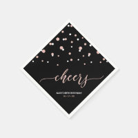Rose gold Hexagone Confettis Félicitations Fête pe