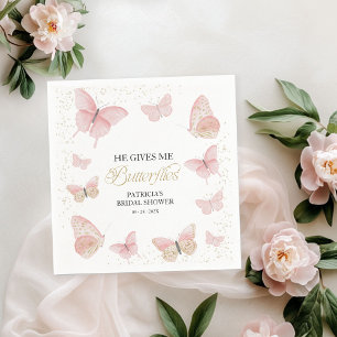 Serviette En Papier Rose Gold Il Me Donne Des Papillons Dans Le Ventre